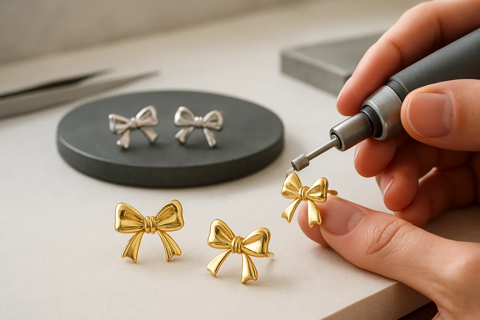 Custom Jewelry Manufacturing: The Benefits of Offering Bow Earrings in Your Catalog